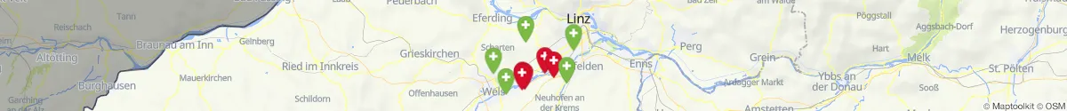 Map view for Pharmacies emergency services nearby Oftering (Linz  (Land), Oberösterreich)